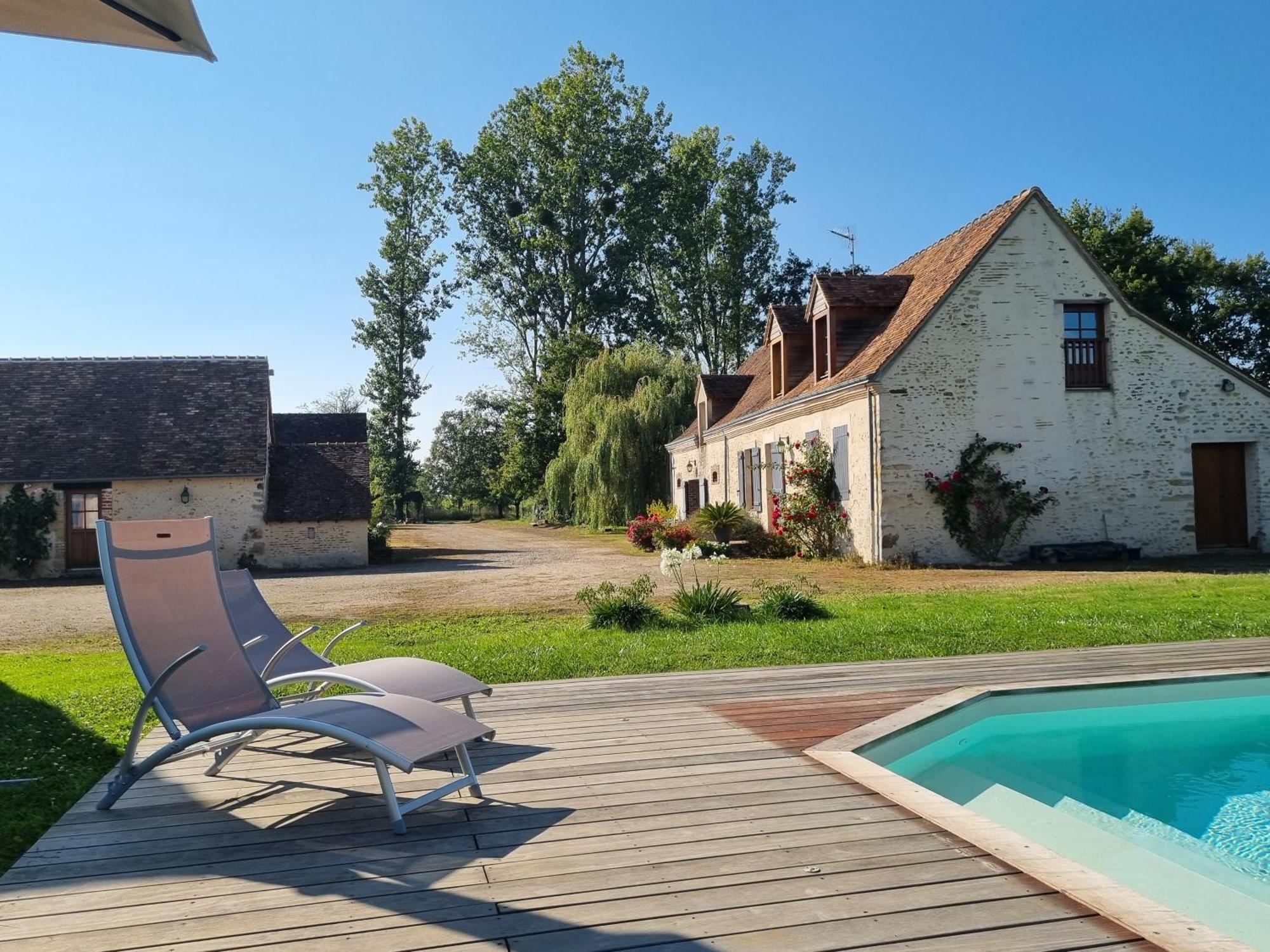 La Suze-sur-Sarthe L 'Aupinouse Chambre Double Pivoine Avec Salle D'Eau Privative מראה חיצוני תמונה